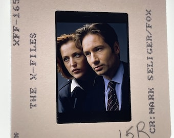 35mm Slide The X-Files David Duchovny & Gillian Anderson Vintage Publicity #9