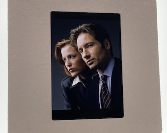 35mm Slide The X-Files David Duchovny & Gillian Anderson Vintage Publicity #6