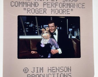 35mm Slide The Muppet Show Vintage Publicity with Roger Moore