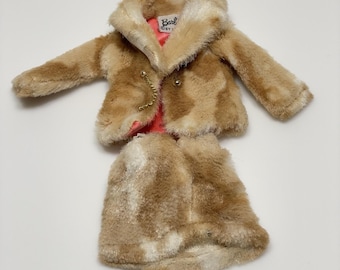 Vintage 60s Barbie Doll Fab Fur #1496 Skirt and Jacket