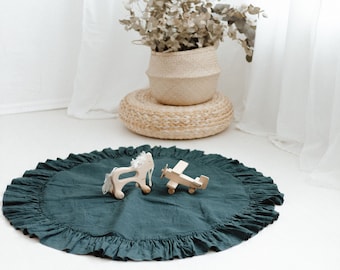 Comfortable Linen Wrinkled Carpet for Baby