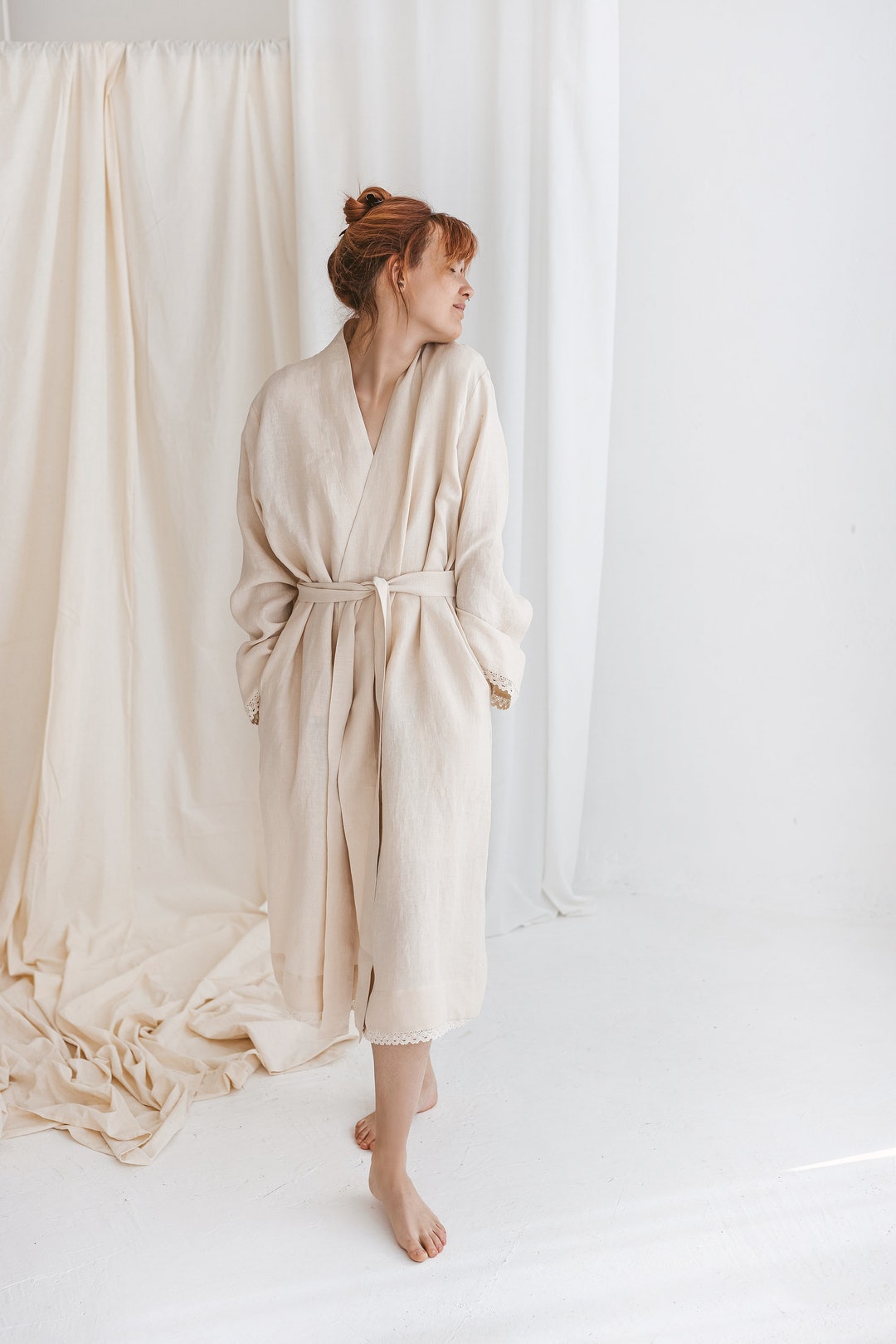 Accappatoio Kimono Donna In Spugna KEN SCOTT Galla Placidia - Foto 11