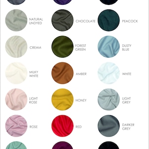Linen fabric samples swatches