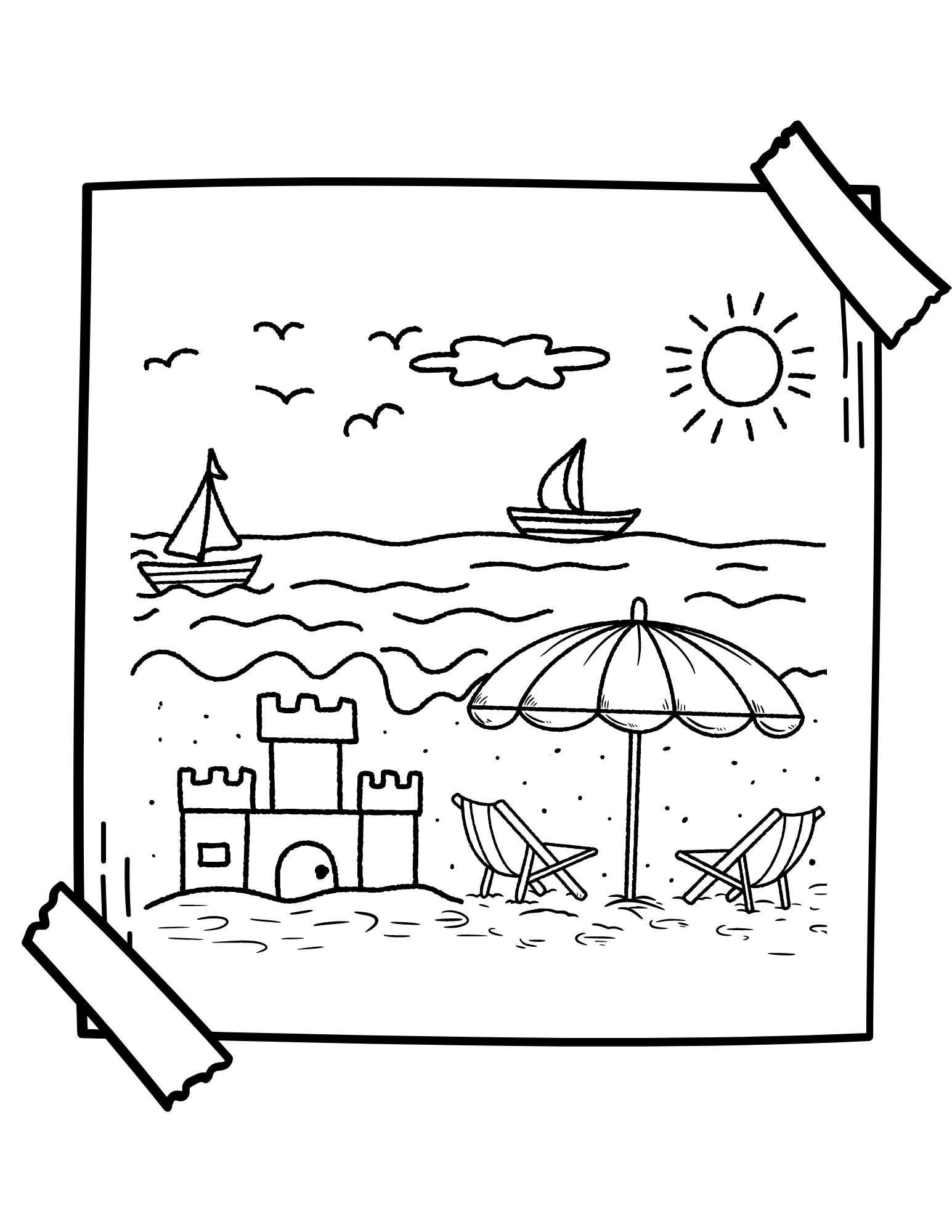 Summer Vibes Coloring Pages - Etsy