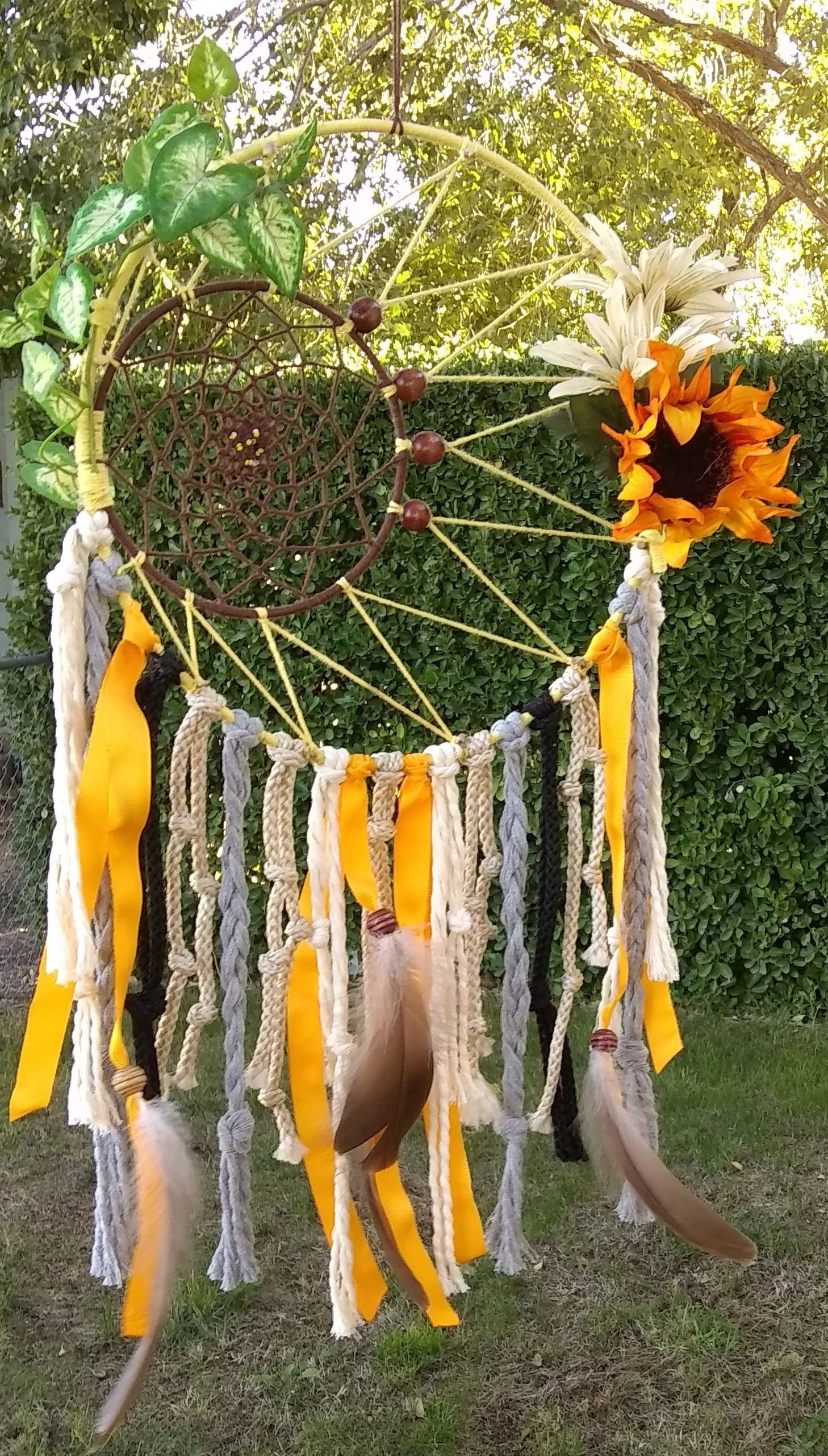 Sunflower Wall Hanging, Large Sunflower Wall Decor, Sunflower Home