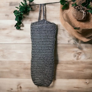 Crochet Bag Holders, Boho Bag Dispenser, Grocery Bag Storage, Hand Crafted Grocery Bag Holder,