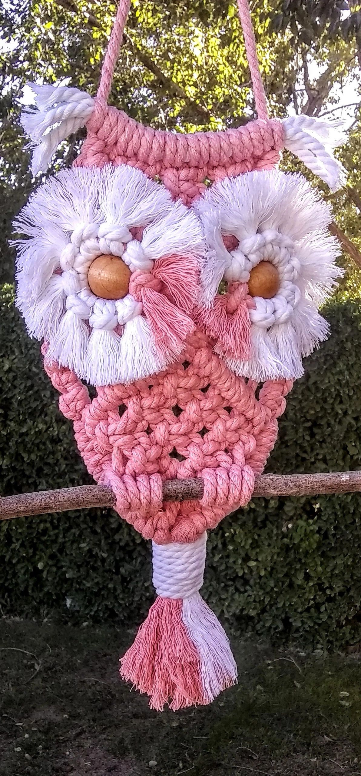 Macrame Owl, Hand Crafted Owl Home Decor, Owl Wall Hanging, Owl Decor