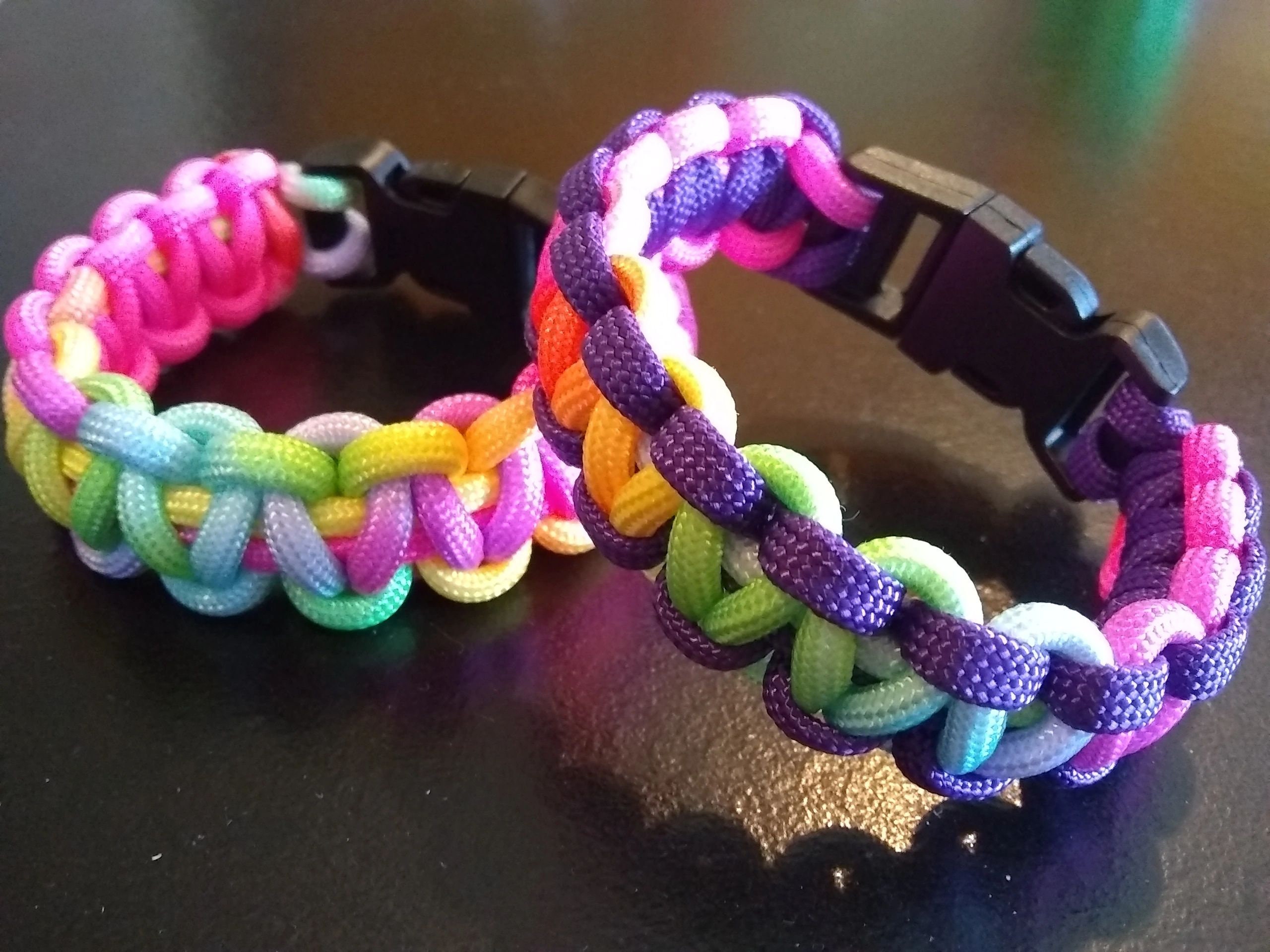 multi color paracord bracelet