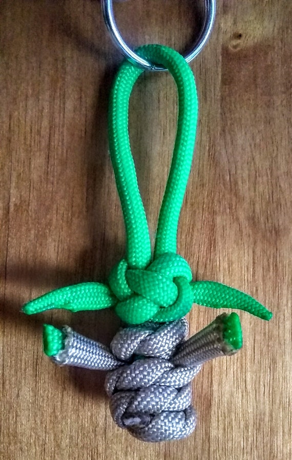 Paracord Baby Yoda inspired Key Chain, The Child, Paracord, Hand Crafted, Star Wars Fan Gifts