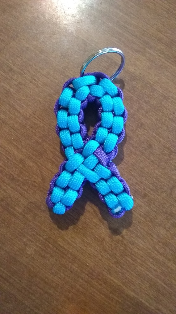 Suicide Awareness Key Chain, Paracord Bracelet, Suicide Support Jewelry, Support Bracelets, Hand Crafted