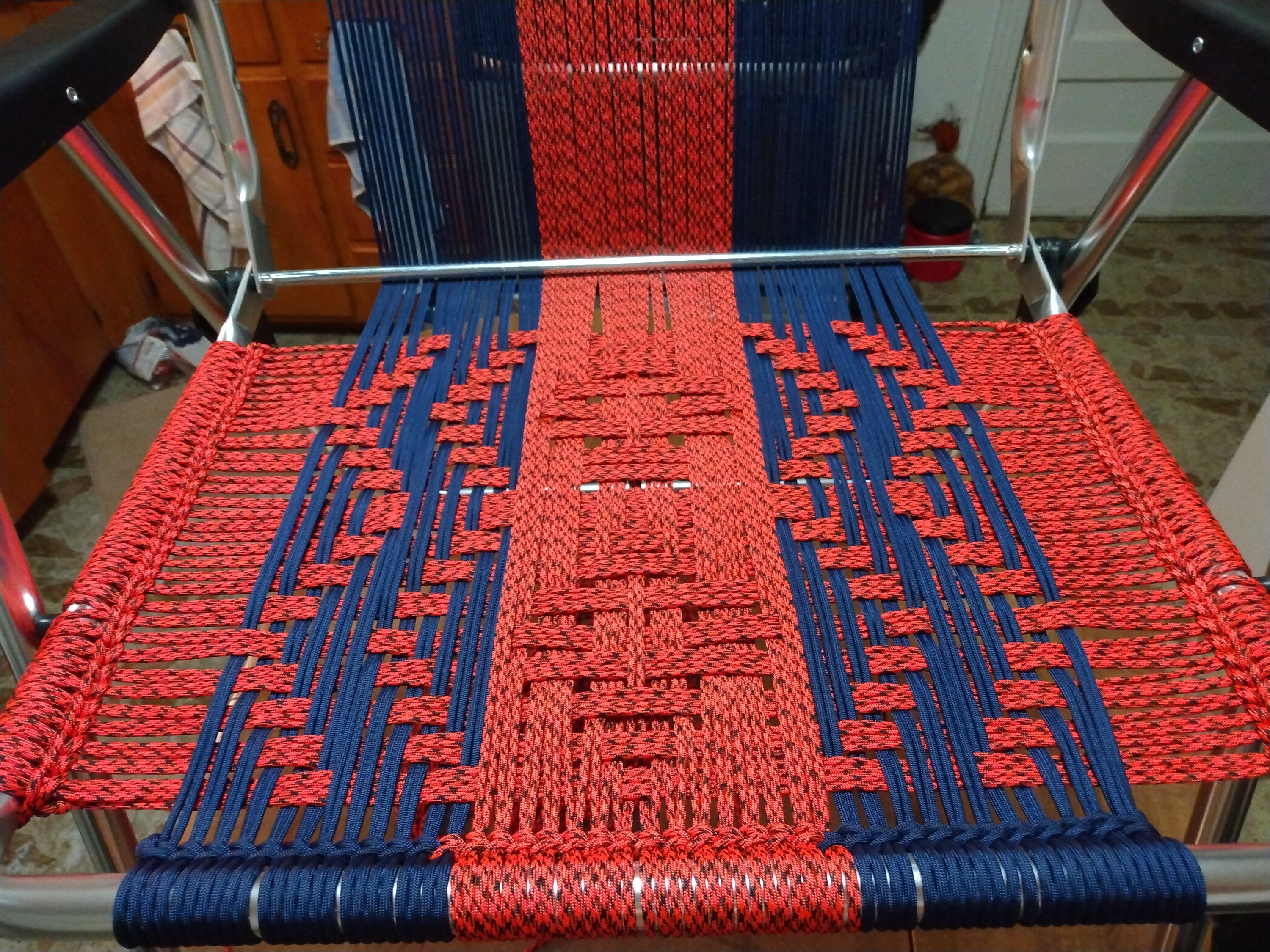 Chair Makeovers Paracord Chairs Lawn Chair Makeover Macrame Etsy