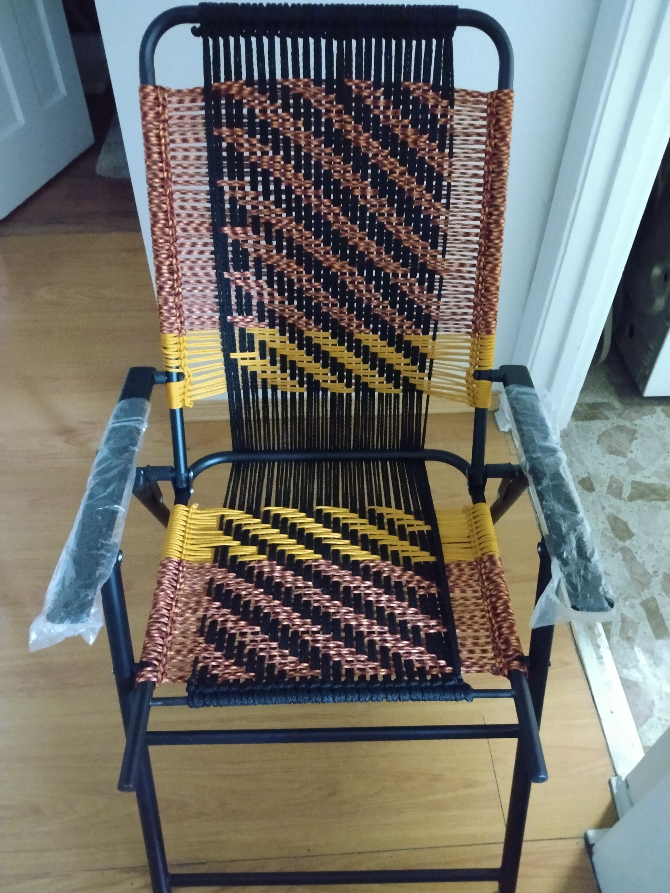 Chair Makeovers Paracord Chairs Lawn Chair Makeover Macrame Etsy