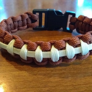 Football Bracelet, Paracord Bracelet, Ex Small to Ex Large Sizes, Sports Bracelet, Team Gifts