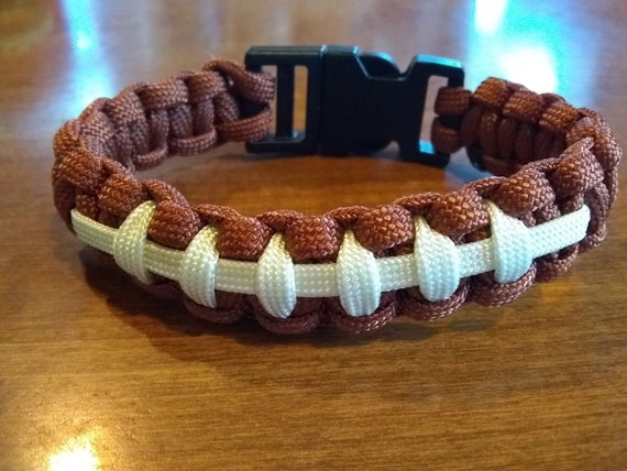 Football Bracelet, Paracord Bracelet, Ex Small to Ex Large Sizes, Sports Bracelet, Team Gifts