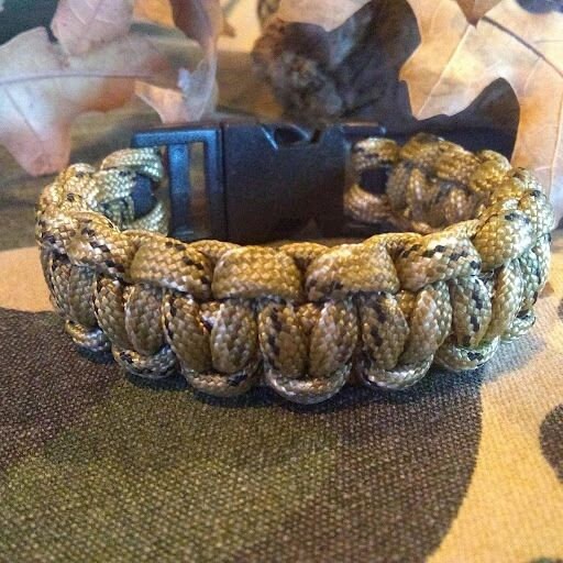 Paracord Desert Camo Bracelet, Extra Small to Extra Large, Hand Crafted