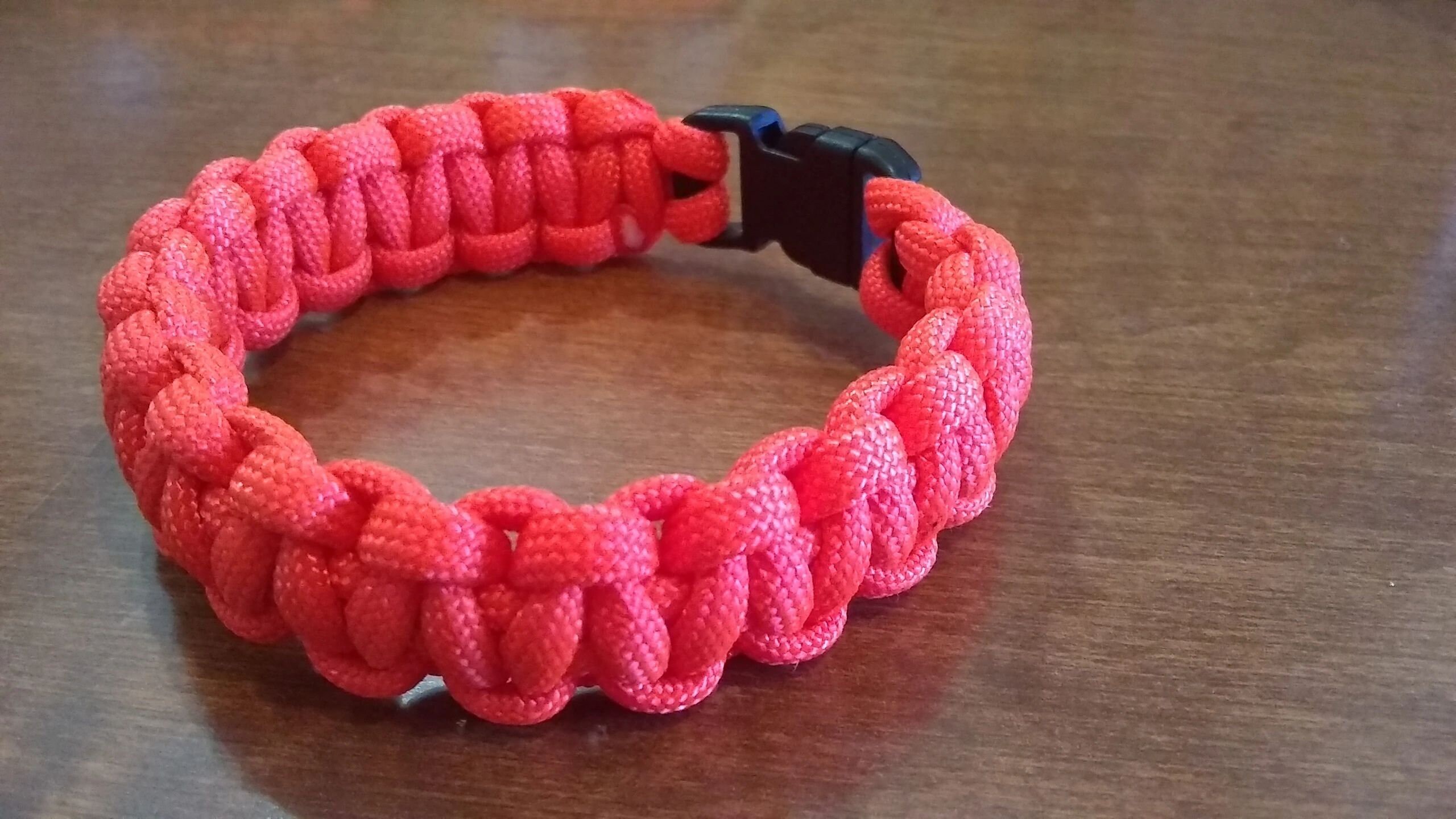 550 Paracord Orange and Black Bracelets, Extra Small to Extra Large