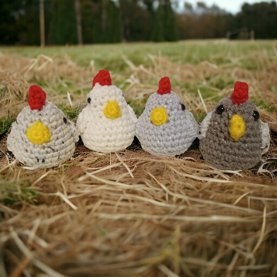 Chicken Crochet Amigurumi, Chicken Toys, Holiday Crochet Chicken, Chicken Table Decor, Farm Decorations, Chicken Gifts