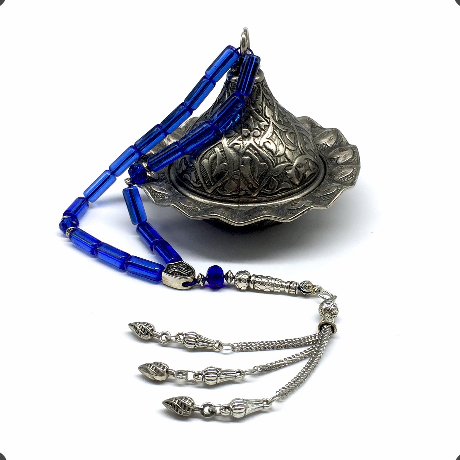 Transparent Blue Glass Prayer Beads Worry Beads Tesbih Etsy.de