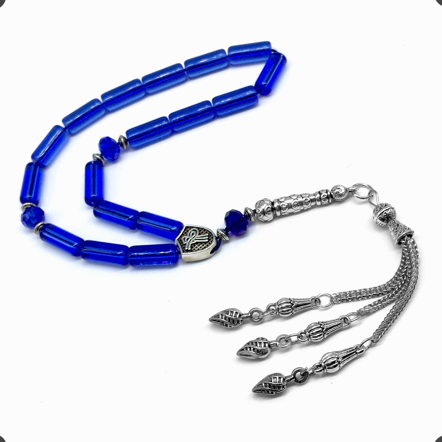 Transparent Blue Glass Prayer Beads Worry Beads Tesbih Tasbih Etsy