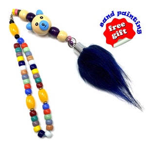 KIDS PRAYER BEADS, Worry Beads, Tesbih, Kids Tasbih, Tasbeeh, Misbaha, Masbaha, Kids Rosary (8x6 mm 33 Beads) -Free Sand Painting Toy Gift-