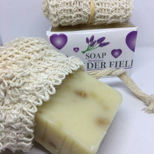 Lavender soap with Sisal scrub bag