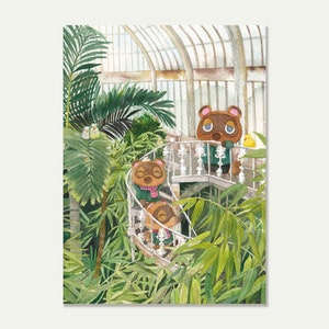 Animal Crossing Kew Garden - Animal Crossing Postkarte Print - ACNH - Animal Crossing Kunst - Animal Crossing Malerei - Geschenk Postkarte Karte