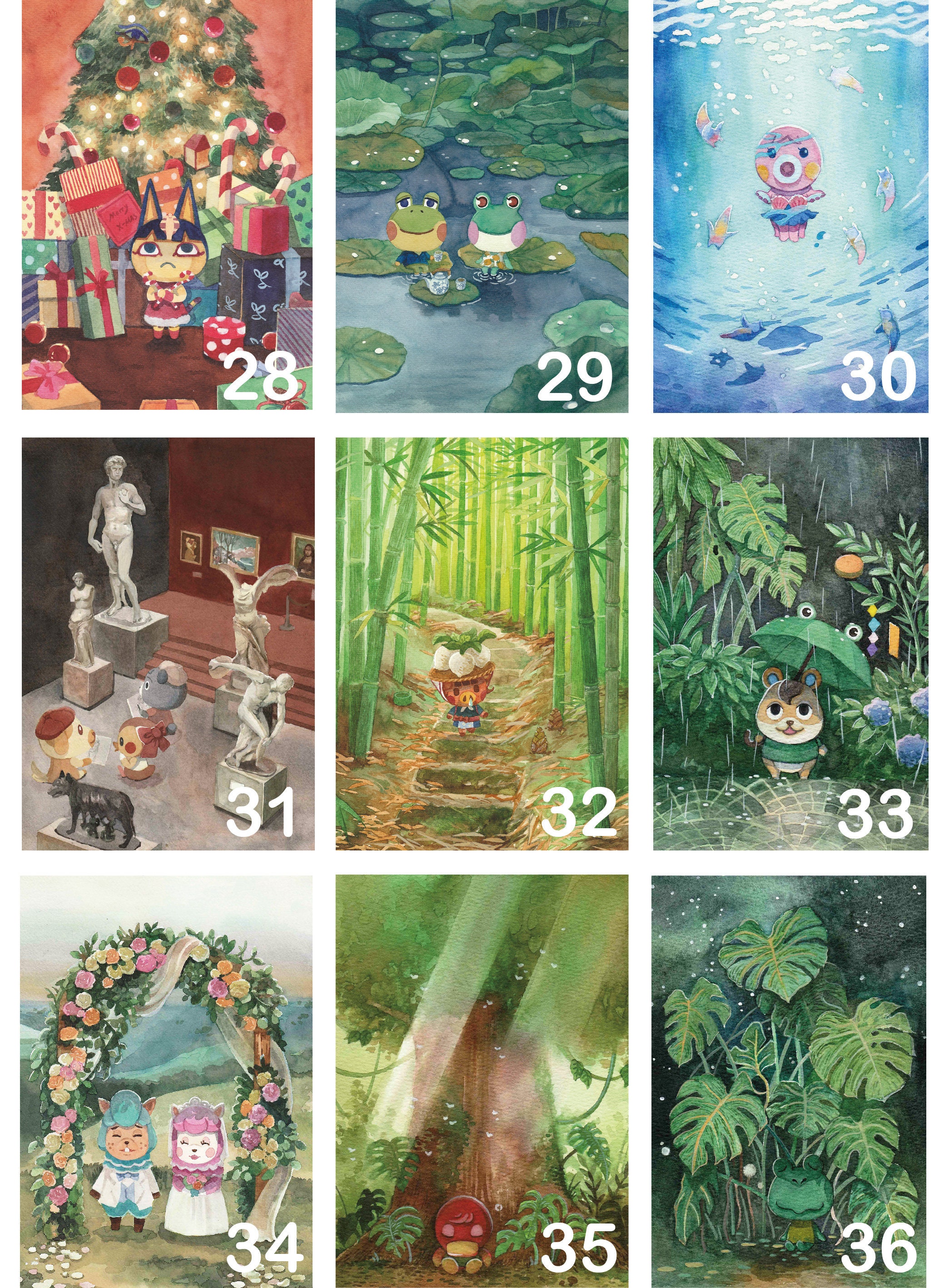 Animal Crossing Postcards Animal Crossing Art Animal Etsy