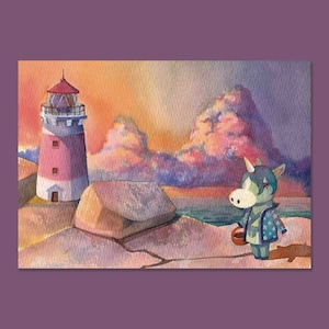 Animal Crossing Julian - Animal Crossing Postcard Print - ACNH - Animal Crossing Art - Animal Crossing Painting - Carte postale cadeau