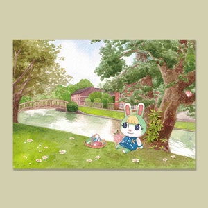 Sasha Animal Crossing - Impression carte postale Animal Crossing - ACNH - Art Animal Crossing - Tableau Animal Crossing - Carte postale cadeau