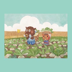 Impressions A6 - Daisy Mae Animal Crossing - Joan - impression de carte postale - ACNH - oeuvre d'art Animal Crossing - peinture Animal Crossing - carte postale cadeau