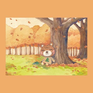 Impressions A6/A5 - Érable - Impression carte postale - ACNH - Art Animal Crossing - Peinture Animal Crossing - Carte postale cadeau