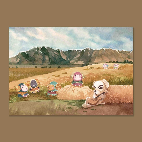 Animal Crossing KK slider -  Animal Crossing Postcard Print - ACNH - Animal Crossing Art - Animal Crossing Painting -  Gift Postcard Card