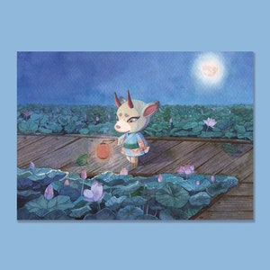 Animal Crossing Shino - ACNH - Arte de Animal Crossing - Pintura de Animal Crossing - Tarjeta postal de regalo - impresiones