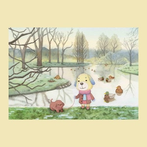 A6 Drucke - Animal Crossing Gänseblümchen - Postkartendruck - ACNH - Animal Crossing Kunst - Animal Crossing Malerei - Geschenk Postkarte Karte