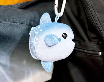 Plush Sunfish - mola mola - moonfish - Plushie Pouch - Bag charm