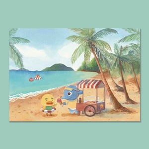Animal Crossing Joey - Dizzy - ACNH - Animal Crossing Art - Animal Crossing Painting - Tarjeta postal de regalo - impresiones