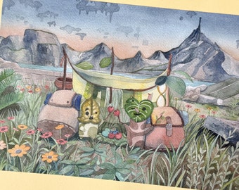 Zelda Korok-print: Breath of the Wild, Tears of Kingdom (A4/A5)