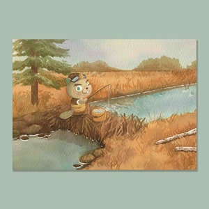 Animal Crossing C.J. - Animal Crossing Postcard Print - Animal Crossing Art - Animal Crossing Painting - Carte postale cadeau - Cadeau ACNH