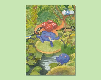 Gloom - pokemon - Gloom print - oddish