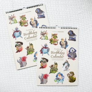 Evighetskalender - Födelsedagskalender A4 - 210 x 297 mm - fågelkalender - fantasikalender - ACNH - Väggkalender - Papegojkalender