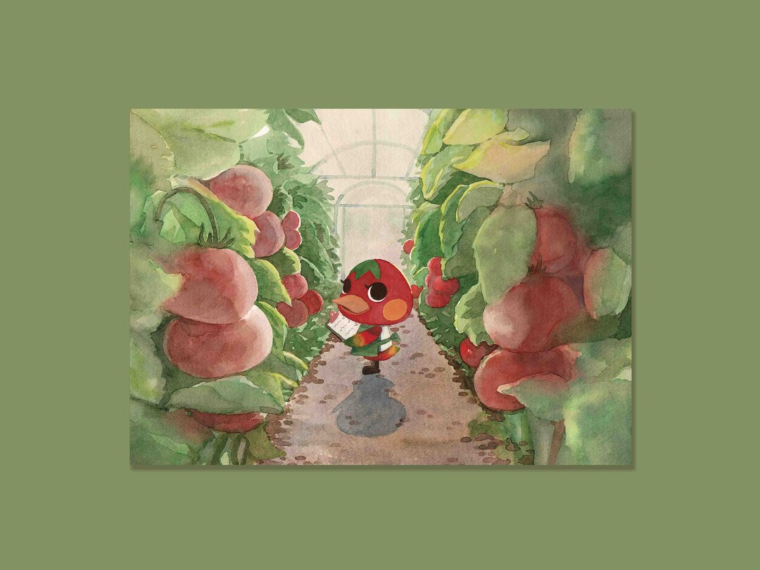 Animal Crossing Ketchup Animal Crossing Postcard Print ACNH Animal