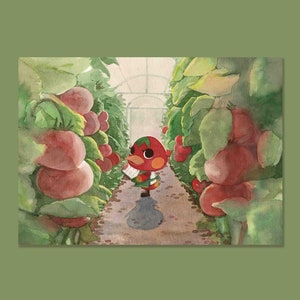 Animal Crossing Ketchup - Ansichtkaart Animal Crossing - ACNH - Animal Crossing Art - Animal Crossing schilderij - Ansichtkaart cadeau