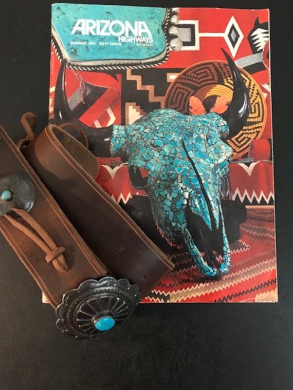 Renowned Dee Morris Silver and Turquoise Concho Belt - Etsy display picture 3