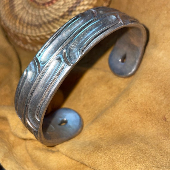 Rare Exquisite Spratling Silver Bracelet Hand Chi… - image 3