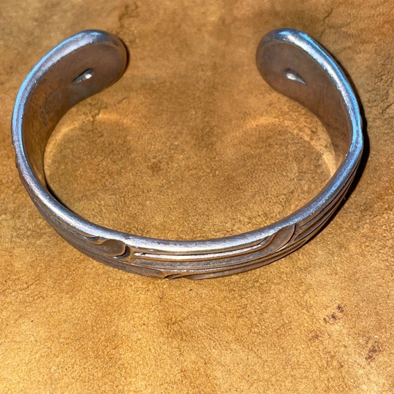 Rare Exquisite Spratling Silver Bracelet Hand Chi… - image 5