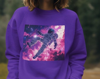 Surrealism Astronaut Sweatshirt, Galaxy Space Explorer