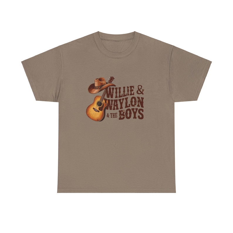 Vintage Outlaw Country Music T-Shirt | Willie & Waylon Fan Tee | Retro 70s Country Concert Graphic Tee | Men's Women's Unisex Top image 7