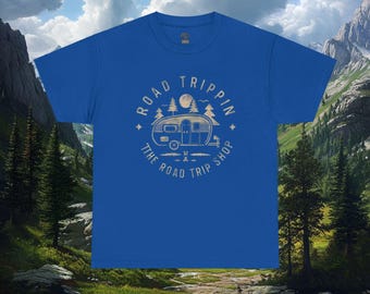 Road Trippin' Camping Unisex Tee, Adventure Wanderlust Shirt, Traveler Gift, Outdoor Nature Lover Top, Road Trip Tshirt