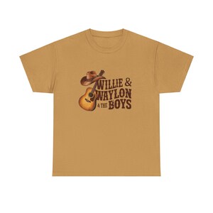 Vintage Outlaw Country Music T-Shirt | Willie & Waylon Fan Tee | Retro 70s Country Concert Graphic Tee | Men's Women's Unisex Top image 6