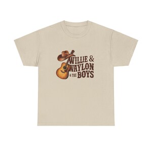 Vintage Outlaw Country Music T-Shirt | Willie & Waylon Fan Tee | Retro 70s Country Concert Graphic Tee | Men's Women's Unisex Top image 2